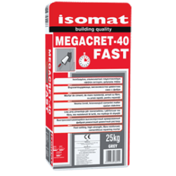 MEGACRET-40 FAST - Γρήγορης πήξης, ινοπλισμένο επισκευαστικό τσιμεντοκονίαμα υψηλών αντοχών