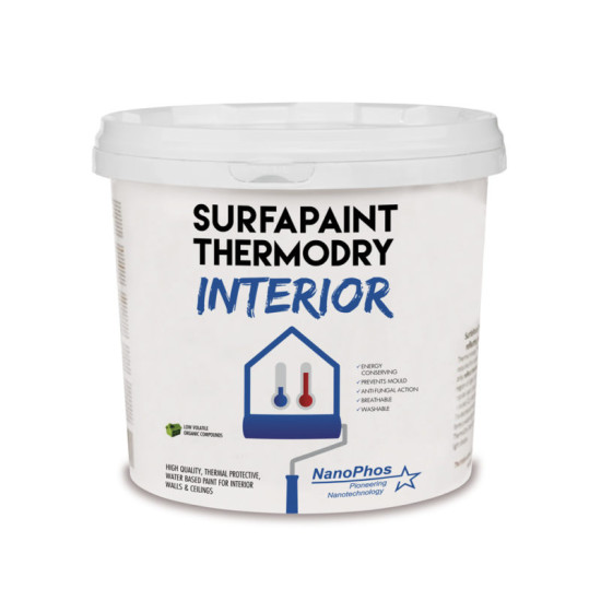 SurfaPaint ThermoDry Interior - Θερμοπροστατευτικό ακρυλικό χρώμα για εσωτερική χρήση, υδατικής βάσης